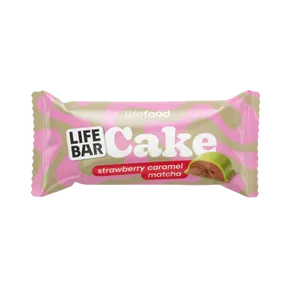 Lifefood Tyčinka Lifebar Cake jahoda, karamel a matcha 35 g